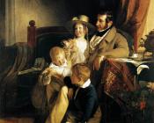 费德里奇 冯 阿莫林 : Rudolf von Arthaber with his Children